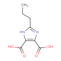 Chemical structure of 2-propyl-1H-imidazole-4,5-dicarboxylic acid - CSSB00000117062