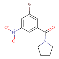 Chemical structure of 1-(3-bromo-5-nitrobenzoyl)pyrrolidine - CSSB00000722912