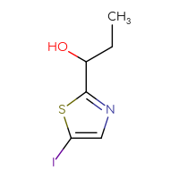 Chemical structure of 1-(5-iodo-1,3-thiazol-2-yl)propan-1-ol - CSSB00014827938