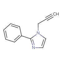 Chemical structure of 2-phenyl-1-(prop-2-yn-1-yl)-1H-imidazole - CSSB00011459736