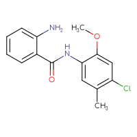 Chemical structure of 2-amino-N-(4-chloro-2-methoxy-5-methylphenyl)benzamide - CSSB00000682671