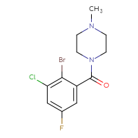 Chemical structure of 1-(2-bromo-3-chloro-5-fluorobenzoyl)-4-methylpiperazine - CSSB04658292303