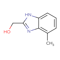 Chemical structure of (4-methyl-1H-1,3-benzodiazol-2-yl)methanol - CSSB00011220609