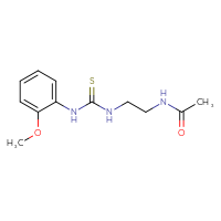 Chemical structure of N-(2-{[(2-methoxyphenyl)carbamothioyl]amino}ethyl)acetamide - CSSB00103887518