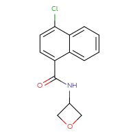 Chemical structure of 4-chloro-N-(oxetan-3-yl)naphthalene-1-carboxamide - CSSB06473817895