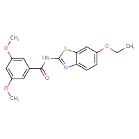 Chemical structure of N-(6-ethoxy-1,3-benzothiazol-2-yl)-3,5-dimethoxybenzamide - CSSB00026220020