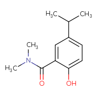 Chemical structure of 2-hydroxy-N,N-dimethyl-5-(propan-2-yl)benzamide - CSSB00000057762