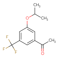Chemical structure of 1-[3-(propan-2-yloxy)-5-(trifluoromethyl)phenyl]ethan-1-one - CSSB06280101114