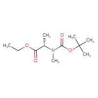 Chemical structure of ethyl (2S)-2-{[(tert-butoxy)carbonyl](methyl)amino}propanoate - CSSB00113618959