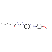 Chemical structure of 1-[2-(4-ethoxyphenyl)-2H-1,2,3-benzotriazol-5-yl]-3-hexanoylthiourea - CSSB00121715303