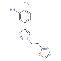 Chemical structure of 2-methyl-5-{1-[2-(1,3-oxazol-2-yl)ethyl]-1H-1,2,3-triazol-4-yl}aniline - CSSB15202781720