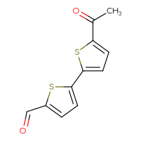 Chemical structure of 5'-acetyl-[2,2'-bithiophene]-5-carbaldehyde - CSSB00102730199