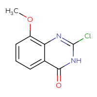 Chemical structure of 2-chloro-8-methoxy-3,4-dihydroquinazolin-4-one - CSSB00010174375