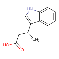 Chemical structure of (3R)-3-(1H-indol-3-yl)butanoic acid - CSSB00021548283
