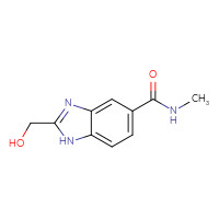 Chemical structure of 2-(hydroxymethyl)-N-methyl-1H-1,3-benzodiazole-5-carboxamide - CSSB01991583555