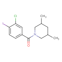 Chemical structure of 1-(3-chloro-4-iodobenzoyl)-3,5-dimethylpiperidine - CSSB00002381304