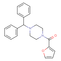 Chemical structure of 1-(diphenylmethyl)-4-(furan-2-carbonyl)piperazine - CSSB00026089321