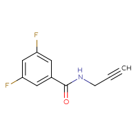 Chemical structure of 3,5-difluoro-N-(prop-2-yn-1-yl)benzamide - CSSB00000175850