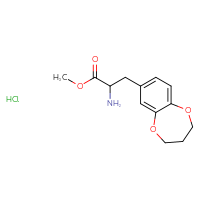 Chemical structure of methyl 2-amino-3-(3,4-dihydro-2H-1,5-benzodioxepin-7-yl)propanoate hydrochloride - CSSB20963521393