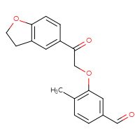 Chemical structure of 3-[2-(2,3-dihydro-1-benzofuran-5-yl)-2-oxoethoxy]-4-methylbenzaldehyde - CSSB21414459157