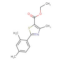 Chemical structure of ethyl 2-(2,4-dimethylphenyl)-4-methyl-1,3-thiazole-5-carboxylate - CSSB00049899338