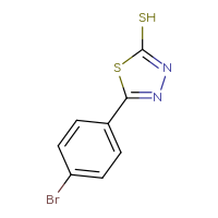 Chemical structure of 5-(4-bromophenyl)-1,3,4-thiadiazole-2-thiol - CSSB00014065733