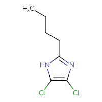 Chemical structure of 2-butyl-4,5-dichloro-1H-imidazole - CSSB00010290415