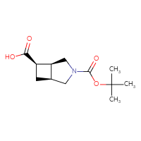 Chemical structure of (1S,5S,6R)-3-[(tert-butoxy)carbonyl]-3-azabicyclo[3.2.0]heptane-6-carboxylic acid - CSSB20621800536