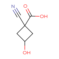 Chemical structure of 1-cyano-3-hydroxycyclobutane-1-carboxylic acid - CSSB00012391396