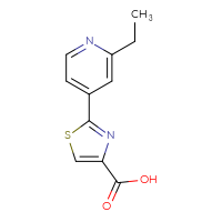 Chemical structure of 2-(2-ethylpyridin-4-yl)-1,3-thiazole-4-carboxylic acid - CSSB00110092877