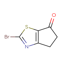 Chemical structure of 2-bromo-4H,5H,6H-cyclopenta[d][1,3]thiazol-6-one - CSSB00020748836