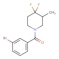 Chemical structure of 1-(3-bromobenzoyl)-4,4-difluoro-3-methylpiperidine - CSSB02007932604