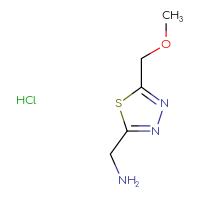 Chemical structure of 1-[5-(methoxymethyl)-1,3,4-thiadiazol-2-yl]methanamine hydrochloride - CSSB00160562536