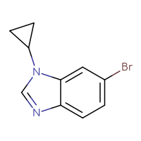 Chemical structure of 6-bromo-1-cyclopropyl-1H-1,3-benzodiazole - CSSB00010739804