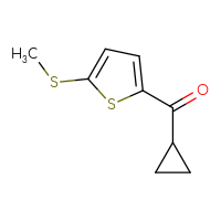Chemical structure of cyclopropyl[5-(methylsulfanyl)thiophen-2-yl]methanone - CSSB00021411265