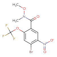 Chemical structure of 4-bromo-N-methoxy-N-methyl-5-nitro-2-(trifluoromethoxy)benzamide - CSSB07084316397
