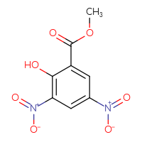 Chemical structure of methyl 2-hydroxy-3,5-dinitrobenzoate - CSSB00000409425