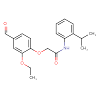 Chemical structure of 2-(2-ethoxy-4-formylphenoxy)-N-[2-(propan-2-yl)phenyl]acetamide - CSSB00105351328