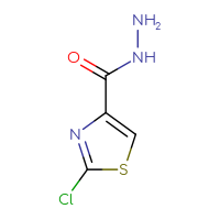 Chemical structure of 2-chloro-1,3-thiazole-4-carbohydrazide - CSSB00015928854