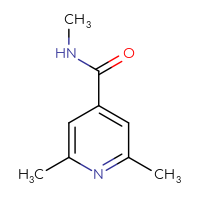 Chemical structure of N,2,6-trimethylpyridine-4-carboxamide - CSSB00010535999