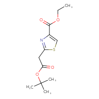 Chemical structure of ethyl 2-[2-(tert-butoxy)-2-oxoethyl]-1,3-thiazole-4-carboxylate - CSSB00020649631