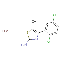 Chemical structure of 4-(2,5-dichlorophenyl)-5-methyl-1,3-thiazol-2-amine hydrobromide - CSSB00025746998