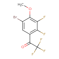 Chemical structure of 1-(5-bromo-2,3-difluoro-4-methoxyphenyl)-2,2,2-trifluoroethan-1-one - CSSB21103240635