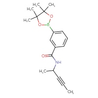 Chemical structure of N-(pent-3-yn-2-yl)-3-(4,4,5,5-tetramethyl-1,3,2-dioxaborolan-2-yl)benzamide - CSSB21331715664