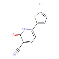 Chemical structure of 6-(5-chlorothiophen-2-yl)-2-oxo-1,2-dihydropyridine-3-carbonitrile - CSSB00011519217