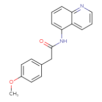 Chemical structure of 2-(4-methoxyphenyl)-N-(quinolin-5-yl)acetamide - CSSB00026363834
