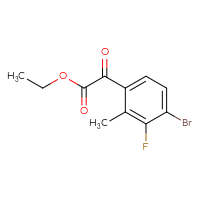 Chemical structure of ethyl 2-(4-bromo-3-fluoro-2-methylphenyl)-2-oxoacetate - CSSB21103686448