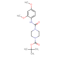 Chemical structure of tert-butyl 4-[(2,4-dimethoxyphenyl)carbamoyl]piperazine-1-carboxylate - CSSB00105981697