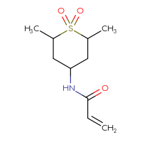 Chemical structure of N-(2,6-dimethyl-1,1-dioxo-1λ⁶-thian-4-yl)prop-2-enamide - CSSB03549613782