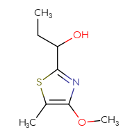 Chemical structure of 1-(4-methoxy-5-methyl-1,3-thiazol-2-yl)propan-1-ol - CSSB20686448283